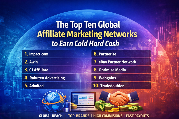 The Top Ten Global Affiliate Marketing Networks Available to Earn Cold Hard Cash in 2026