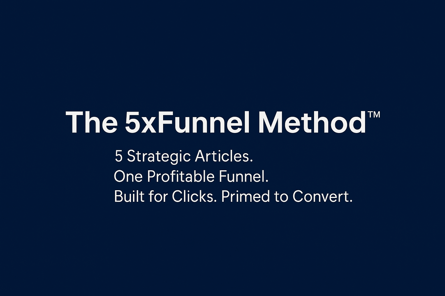 The 5xFunnel Method™ Item specific!